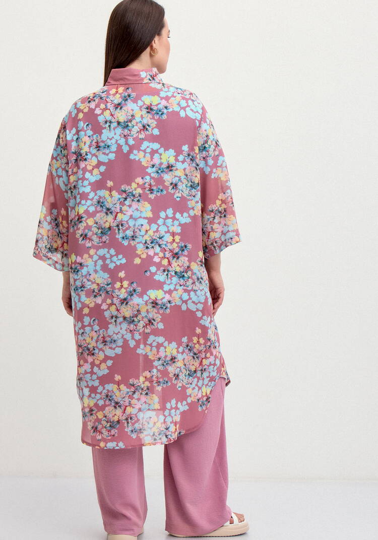 Рубашка с флористическим принтом шир.  750, рис. 10