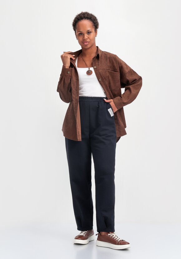 Брюки трикотажные с защипами по низу шир.  580, рис. 10