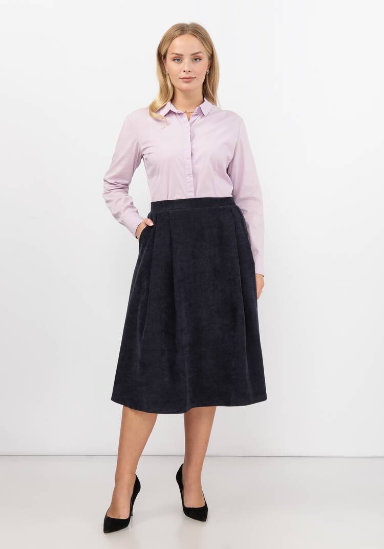 Юбка свободного кроя вельветовая с карманами шир.  750, рис. 7