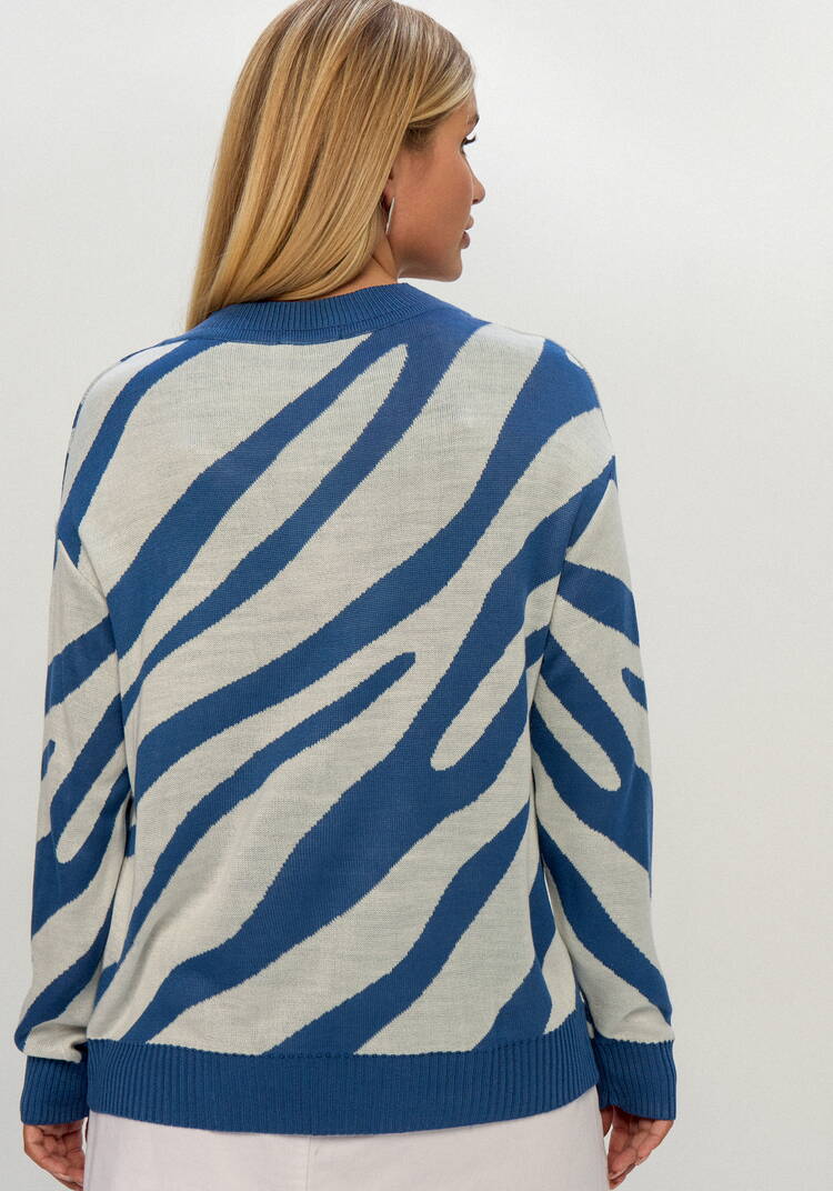 Джемпер с принтом зебра шир.  750, рис. 47