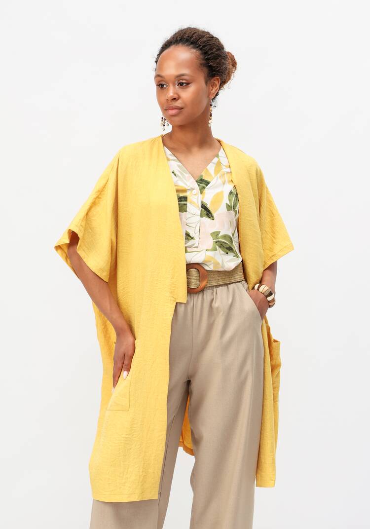 Кардиган-накидка оверсайз со спущенным плечом шир.  750, рис. 9