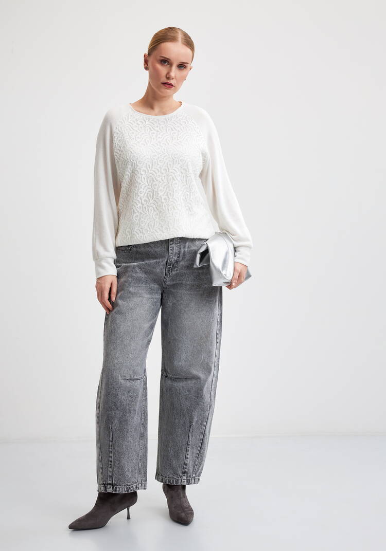 Джемпер с кружевным рисунком шир.  750, рис. 2