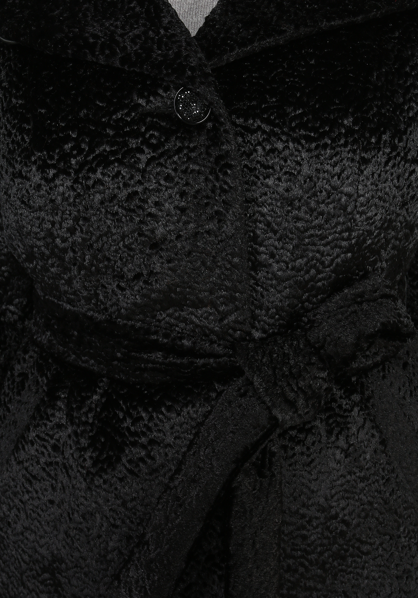 Шуба удлинённая с поясом Mio Imperatrice, размер 50, цвет чёрный - фото 9
