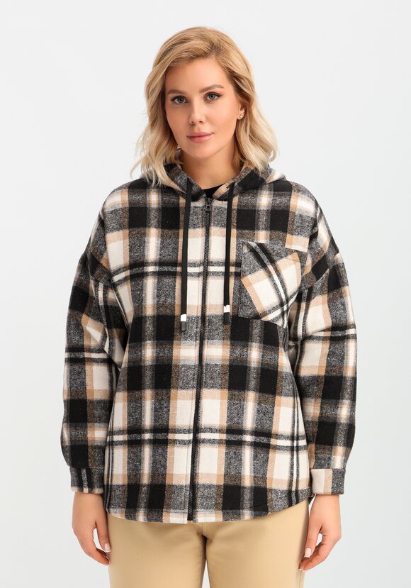 Толстовка утеплённая в клетку шир.  580, рис. 4