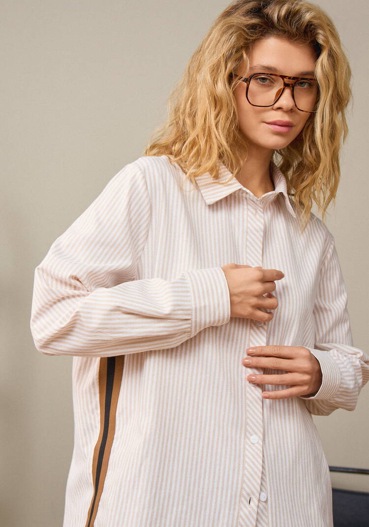 Рубашка в полоску с боковым лампасом шир.  750, рис. 10