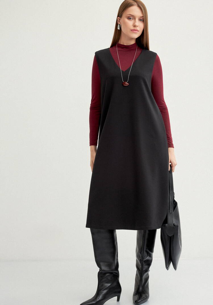 Сарафан трикотажный ,прямой с разрезами шир.  750, рис. 9