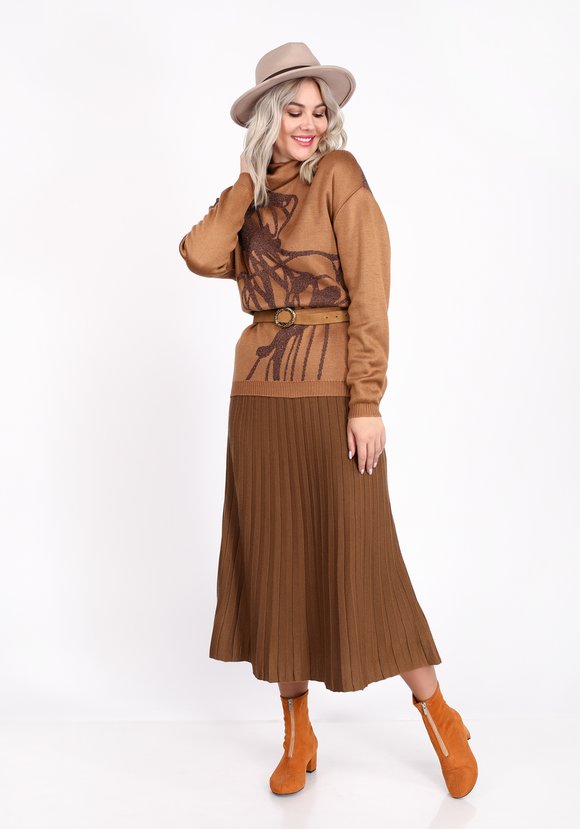 Юбка на резинке с имитацией плиссе шир.  580, рис. 1