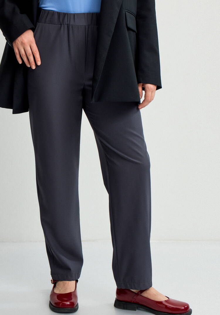 Брюки прямые с имитацией гульфика Элис шир.  750, рис. 7