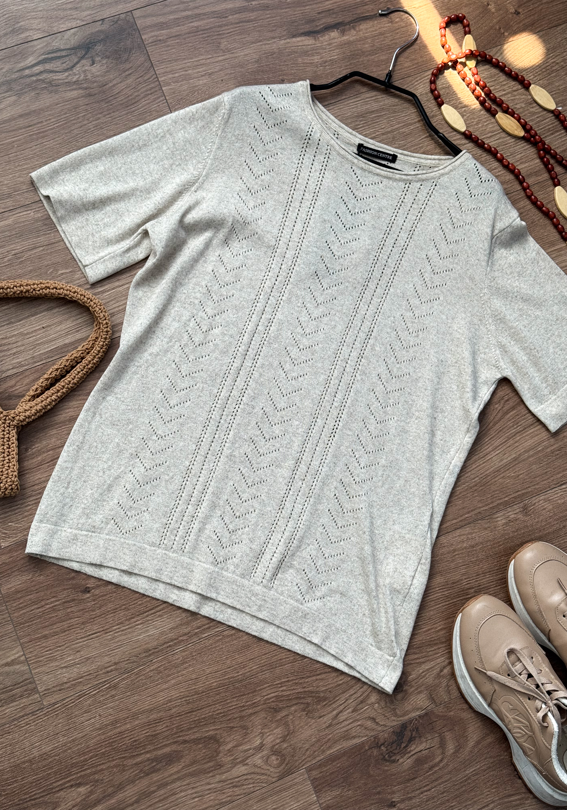 

Джемпер из смесовой пряжи Resale, Бежевый