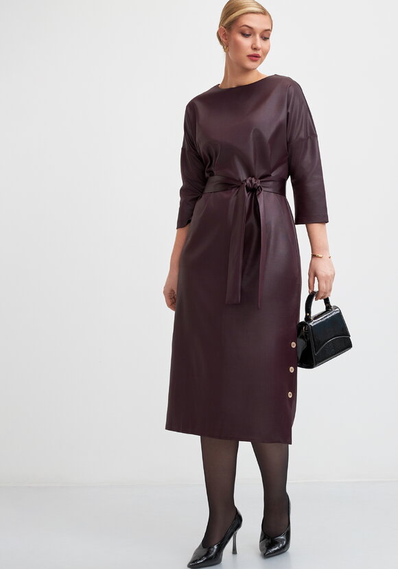 Платье с разрезами из трикотажа под кожу шир.  580, рис. 7