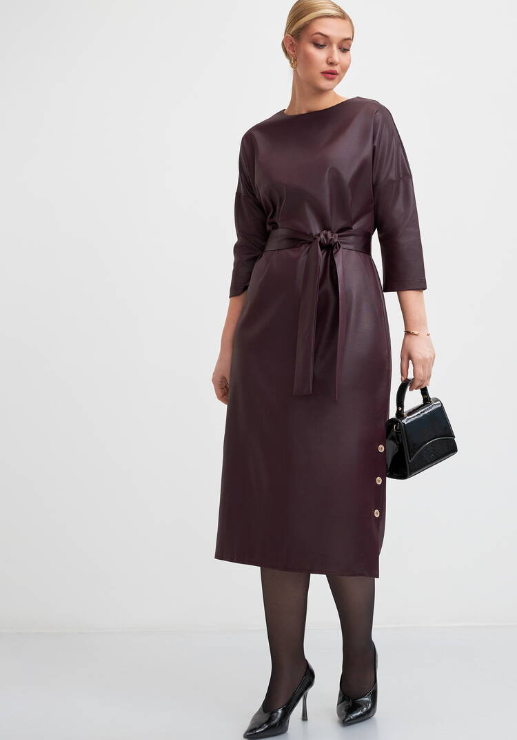 Платье с разрезами из трикотажа под кожу шир.  750, рис. 7