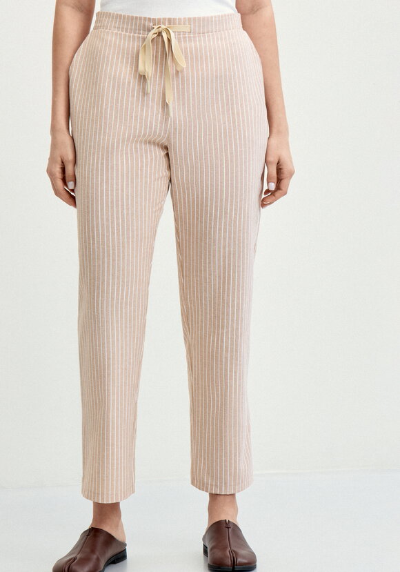 Брюки зауженные в полоску шир.  580, рис. 4
