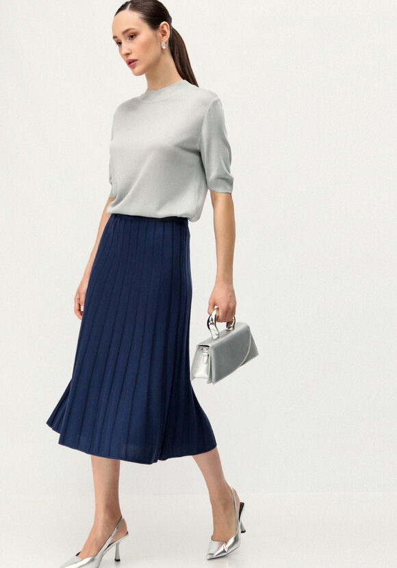 Юбка А-силуэта на резинке с имитацией плиссе шир.  580, рис. 19
