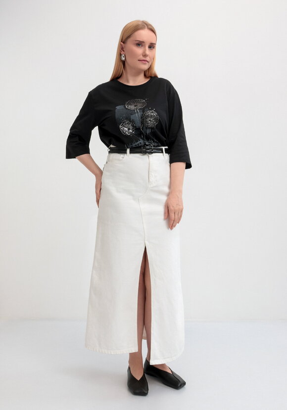 Блуза с длинным рукавом и цветочным рисунком шир.  580, рис. 23