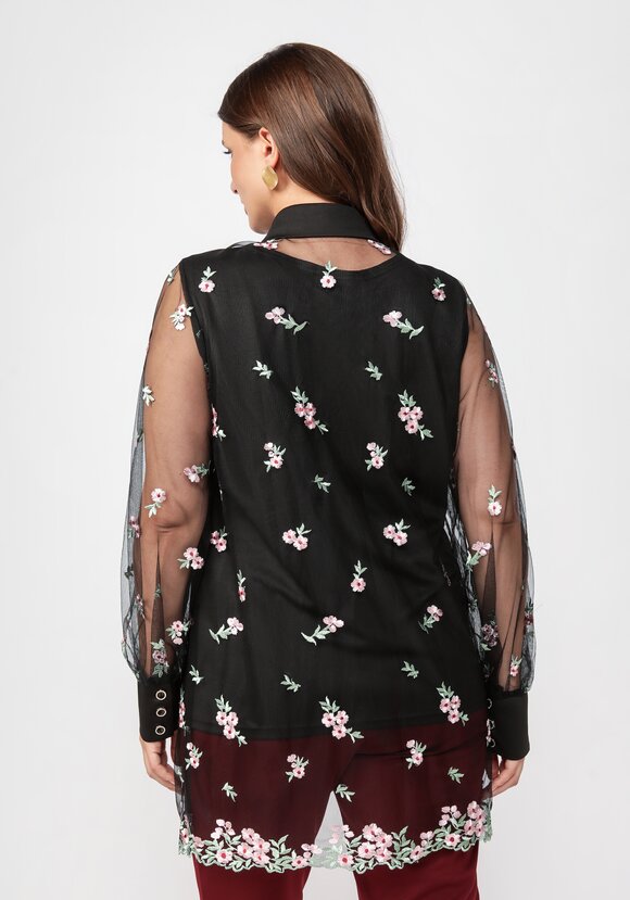 Блуза с топом шир.  580, рис. 3