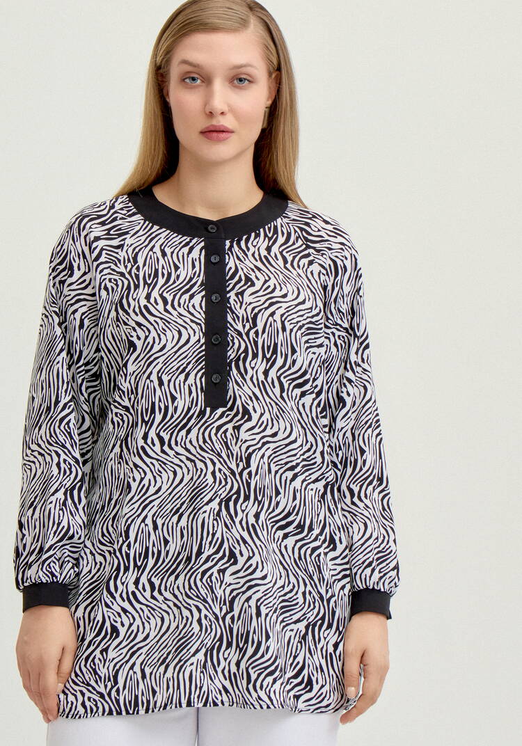 Туника с воротом-стойка шир.  750, рис. 11