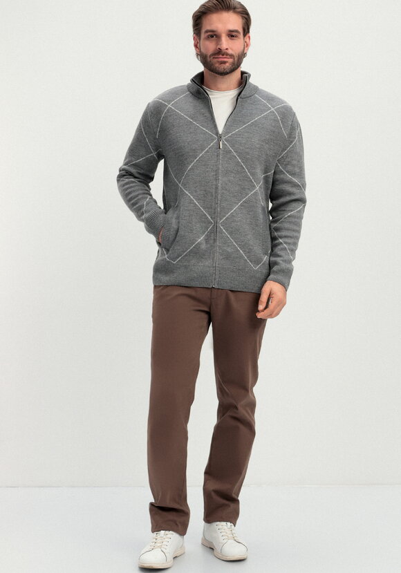 Кардиган на молнии с высокой горловиной шир.  580, рис. 2