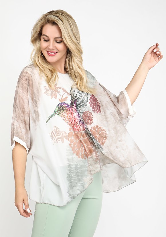 Блуза Яркий полет шир.  580, рис. 5