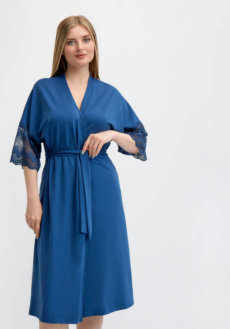 Халат с отделкой кружевом шир.  750, рис. 7