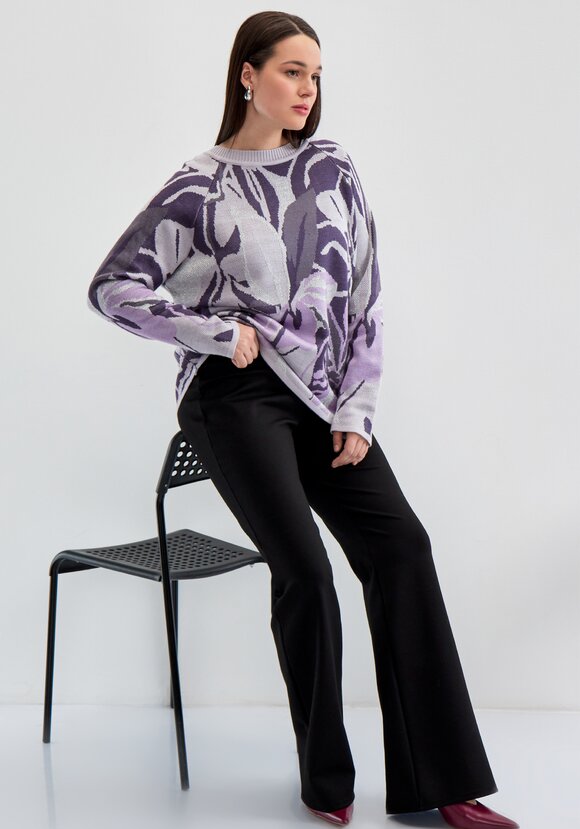 Джемпер с растительным орнаментом шир.  580, рис. 8