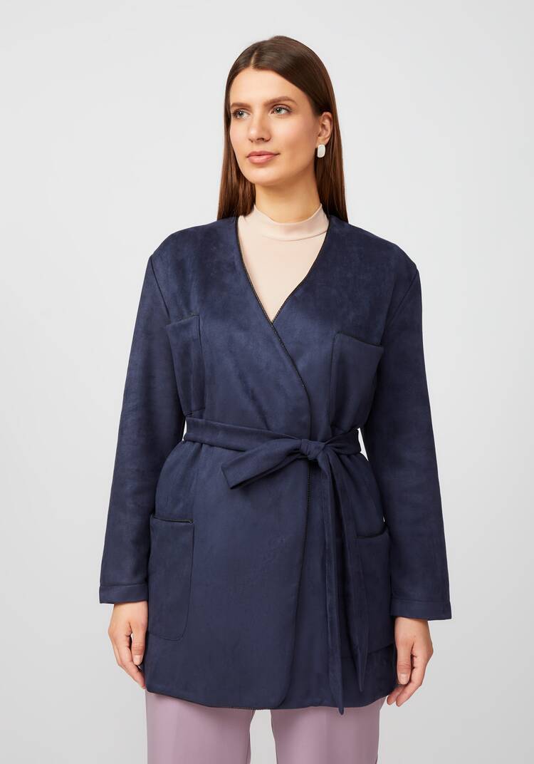 Жакет с карманами из эко-замши шир.  750, рис. 23