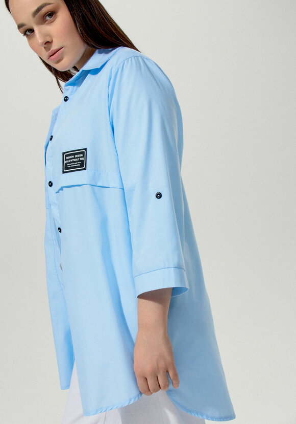 Рубашка с патами на рукаве Джоан шир.  580, рис. 15