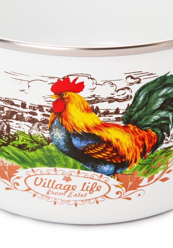 Эмалированная кастрюля с крышкой Петушок шир.  580, рис. 11
