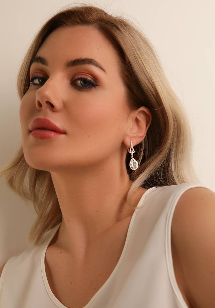 Серьги серебряныеАдель шир.  750, рис. 5