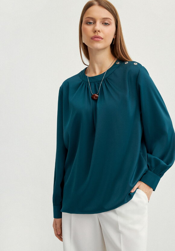 Блуза с воротником  стойка шир.  580, рис. 8