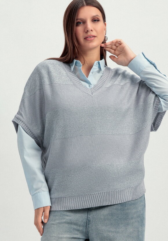 Жилет с V-образным вырезом свободного кроя шир.  580, рис. 2