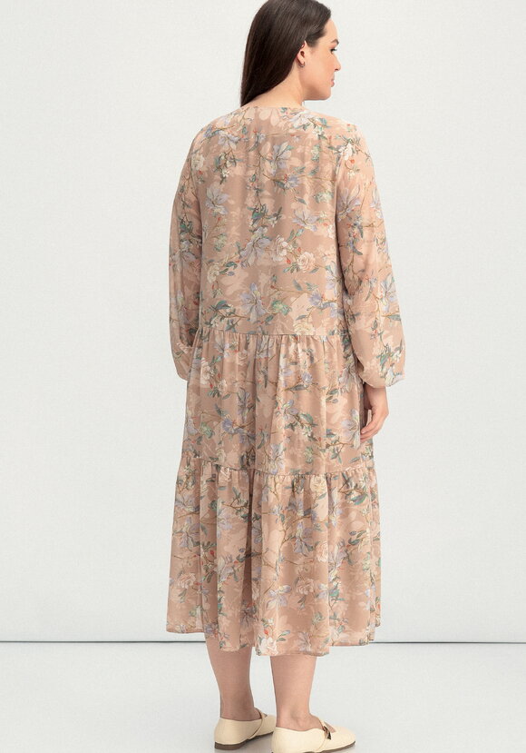 Платье ярусное с цветочным принтом шир.  580, рис. 20