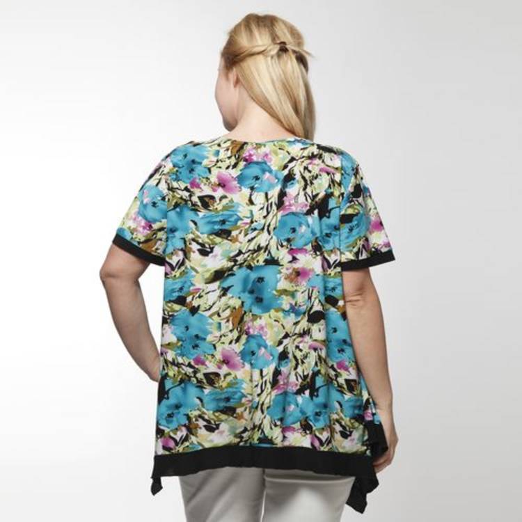 Блуза с цветочным принтом и карманами шир.  750, рис. 2
