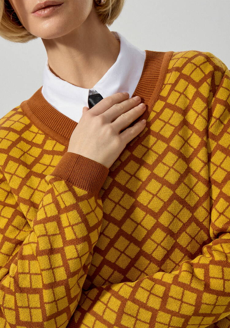 Джемпер женский с V-образным вырезом шир.  750, рис. 27