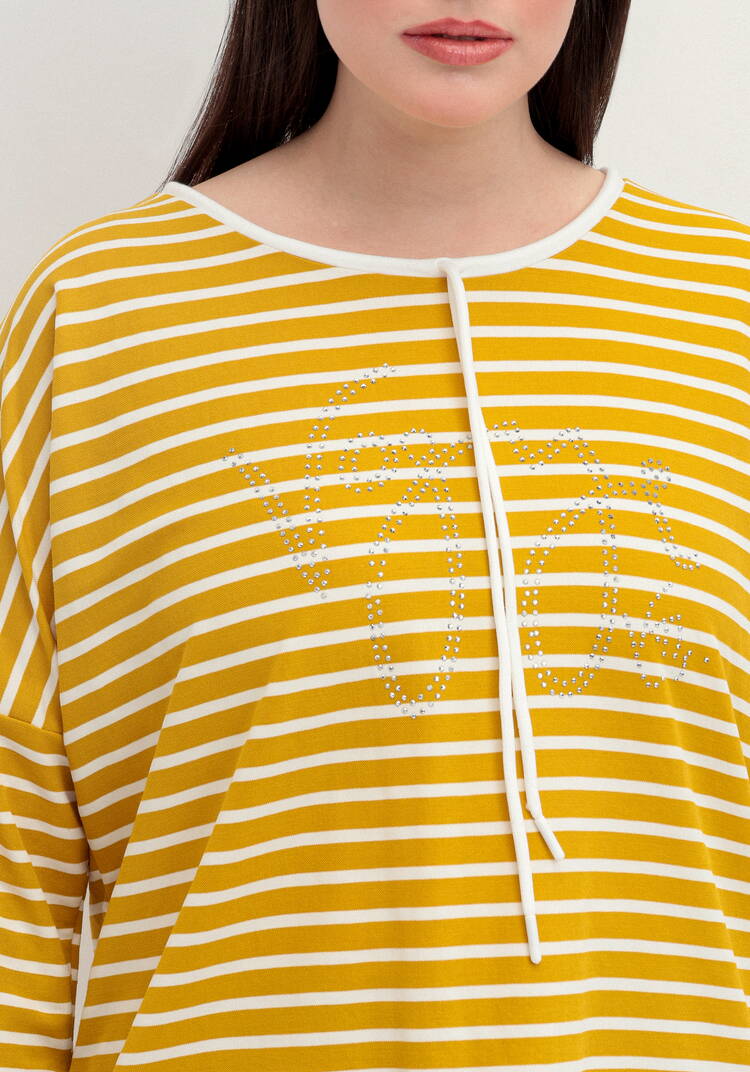 Блуза с декором из страз и рукавом 3/4 шир.  750, рис. 30