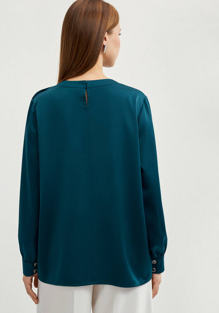 Блуза с воротником  стойка шир.  750, рис. 3