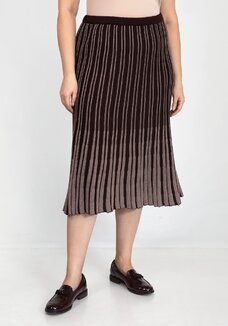 Юбка А-силуэта в вертикальную полоску