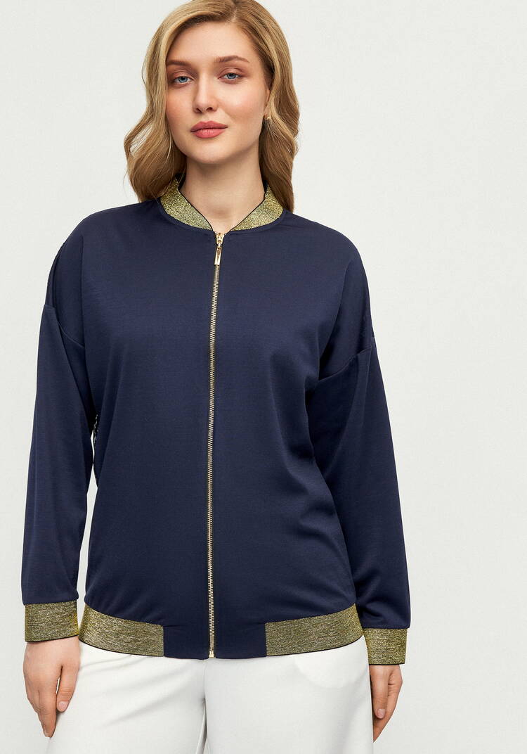 Бомбер трикотажный с ажурной спинкой шир.  750, рис. 20