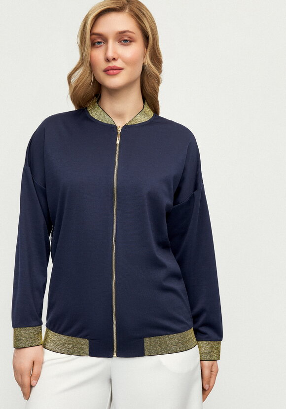 Бомбер трикотажный с ажурной спинкой шир.  580, рис. 20