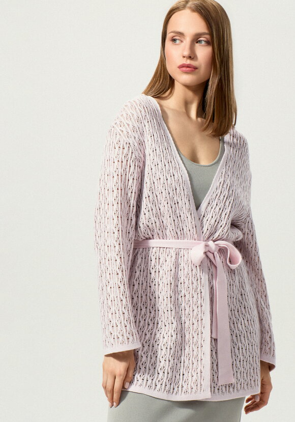 Кардиган ажурной вязки шир.  580, рис. 44