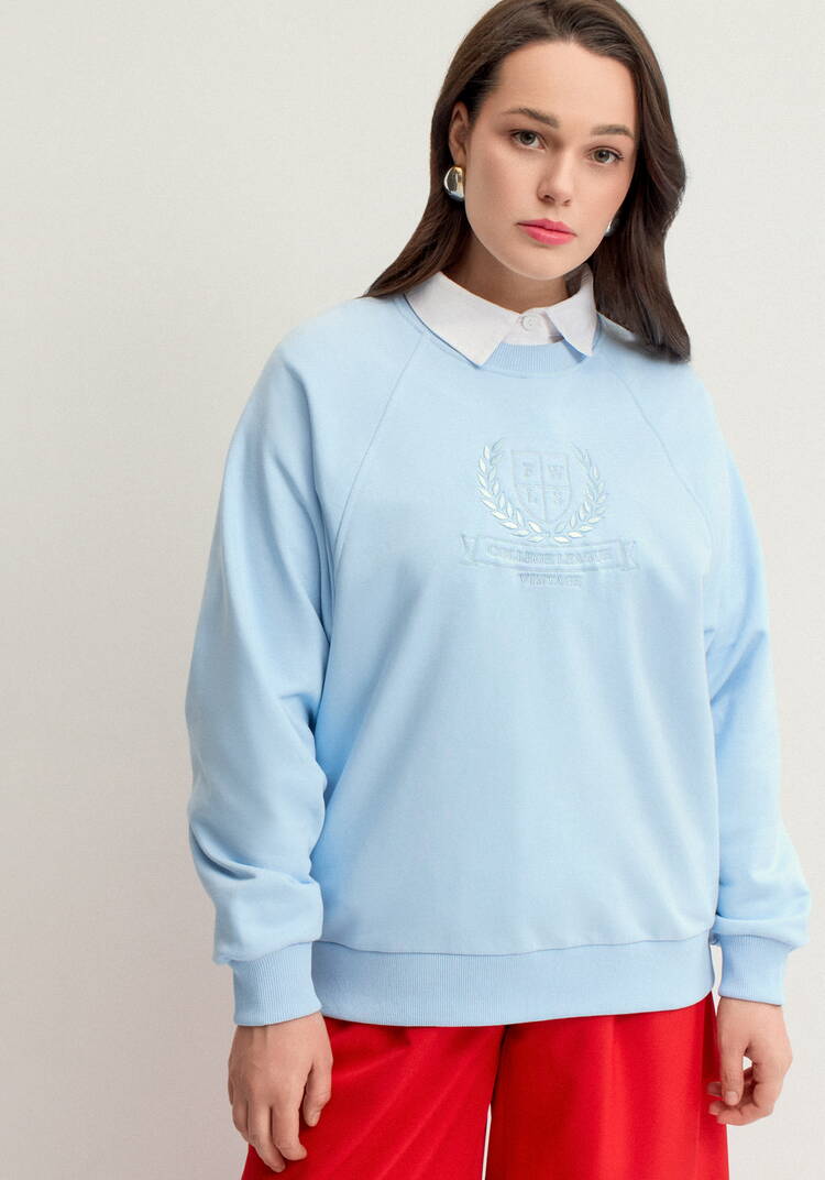 Свитшот с декором на груди шир.  750, рис. 20