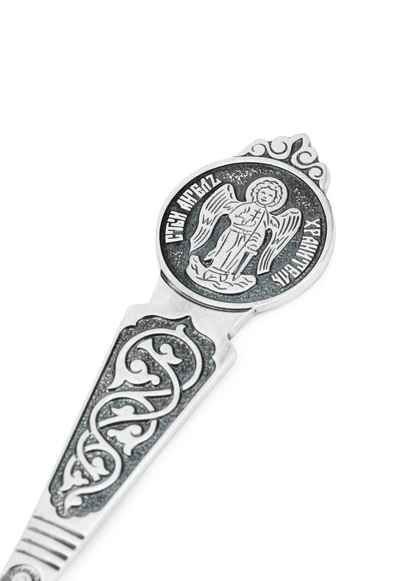 АРХИВ Серебряная ложка Ангел-Хранитель шир.  580, рис. 12