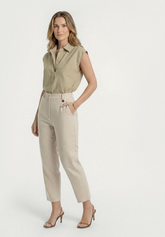 Брюки из льна Амальтия шир.  580, рис. 26