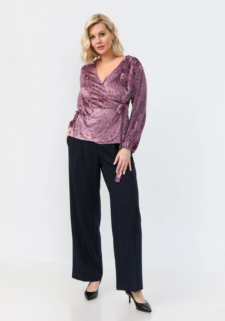 Блуза с цветочным принтом из бархата шир.  750, рис. 9