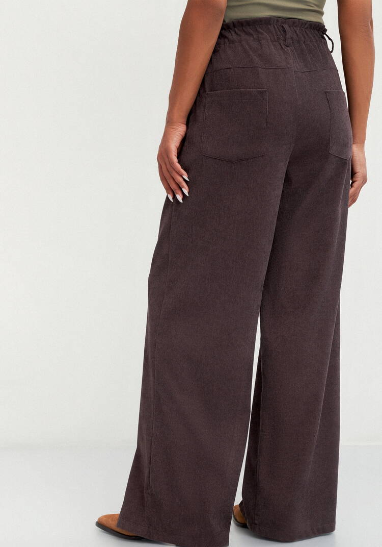 Брюки вельветовые широкие на резинке шир.  750, рис. 3