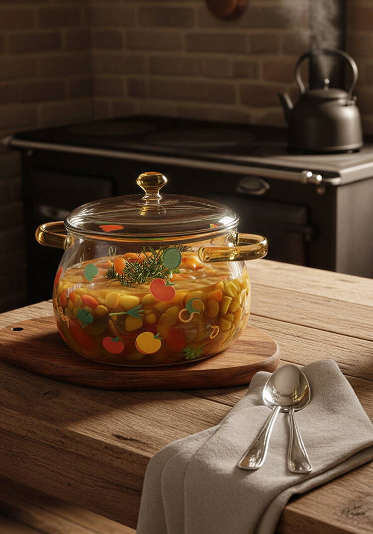 Кастрюля из огнестойкого стекла Грядка шир.  750, рис. 1