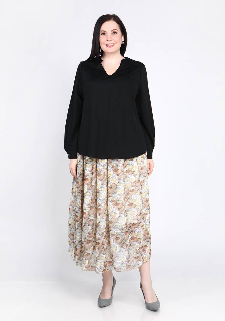 Юбка-миди со сборкой шир.  750, рис. 3