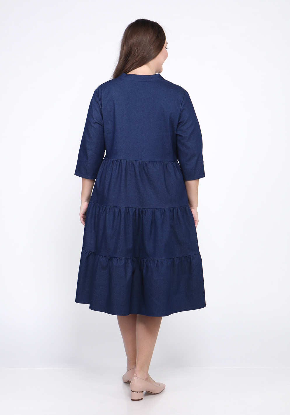Платье "Стиль деним" Lomara, размер 48, цвет синий - фото 4