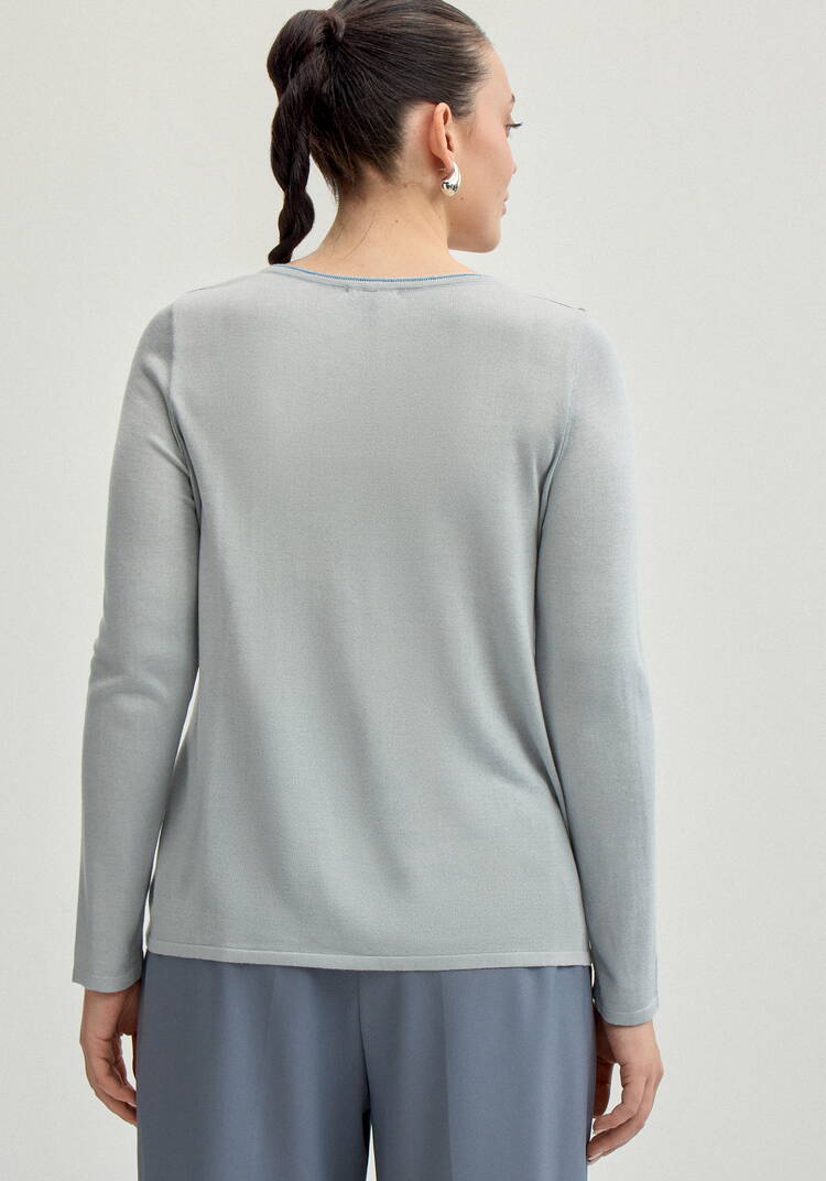 Джемпер базовый однотонный шир.  750, рис. 41