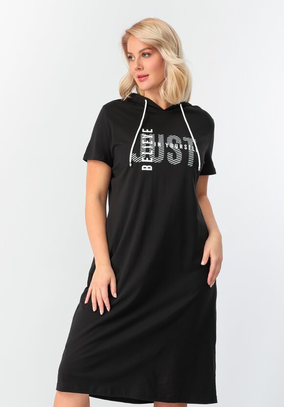 Платье с капюшоном свободного кроя шир.  580, рис. 32