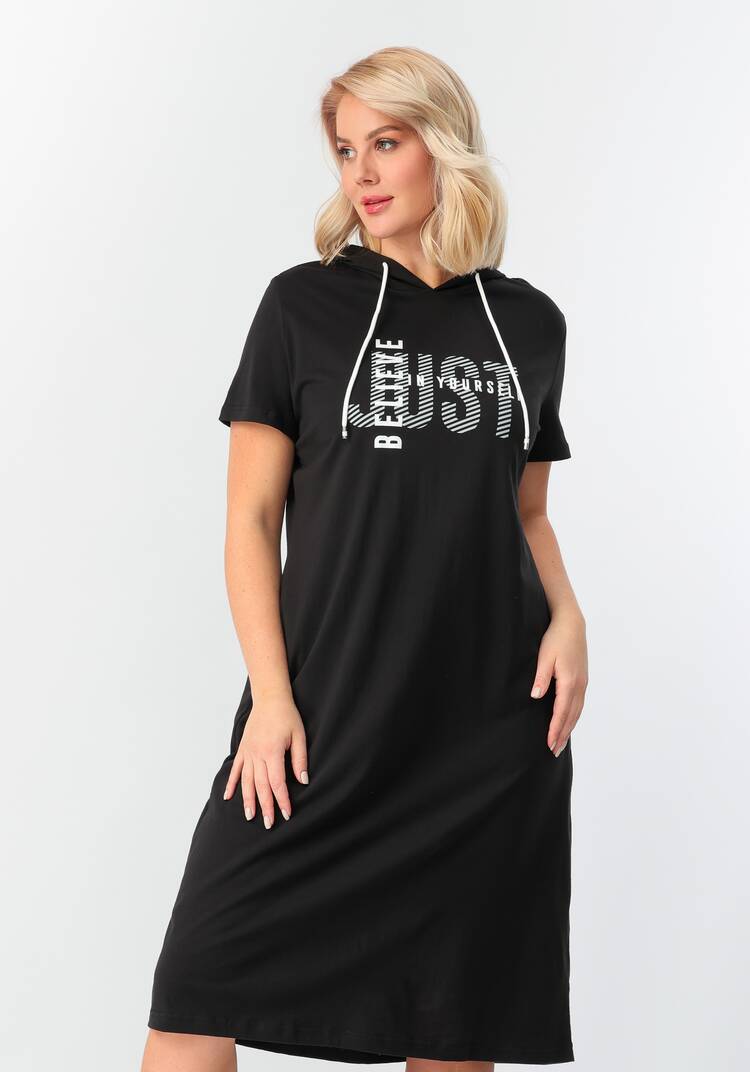 Платье с капюшоном свободного кроя шир.  750, рис. 32